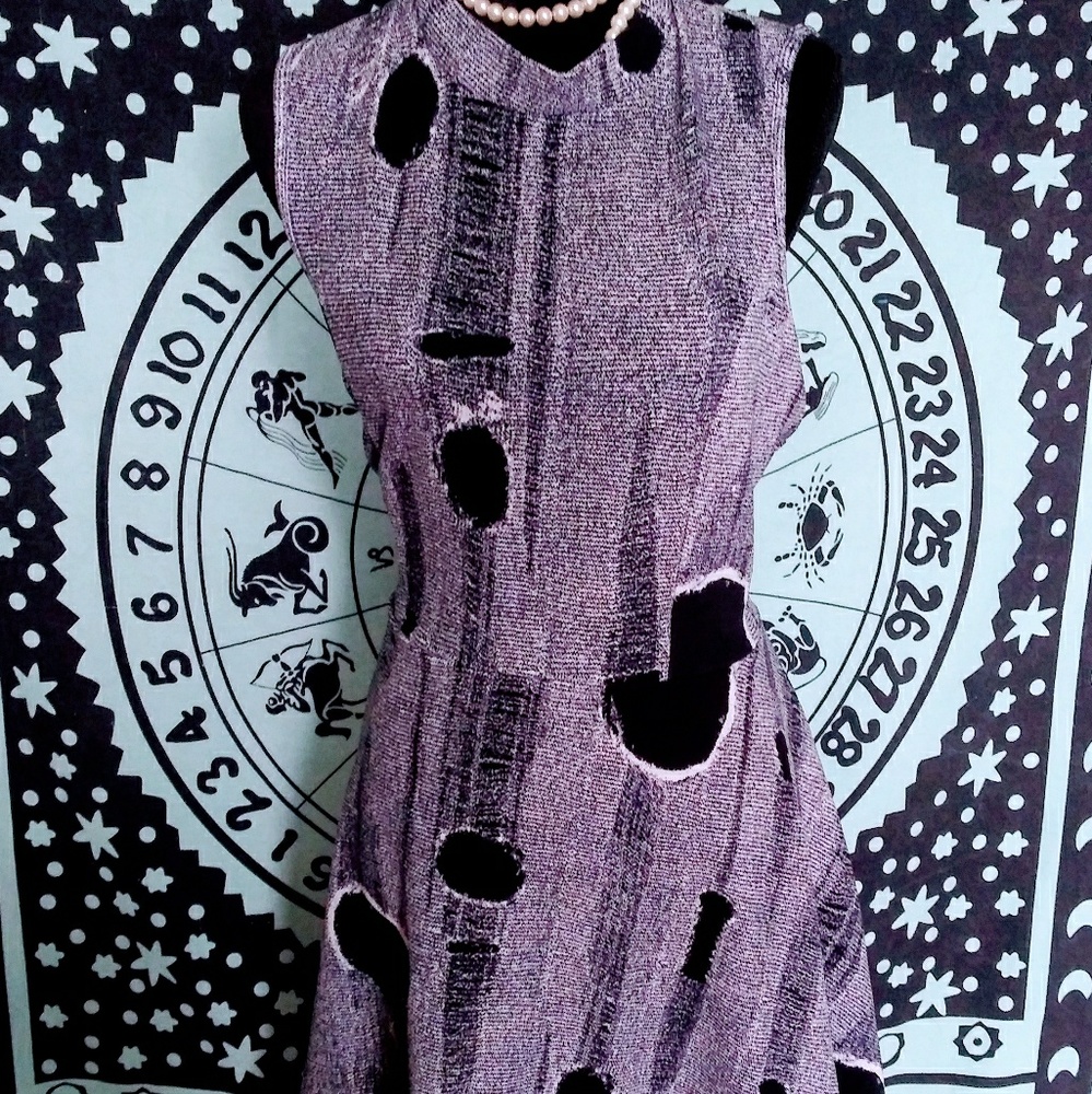 Gray and black flare  Dress
